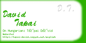 david tapai business card